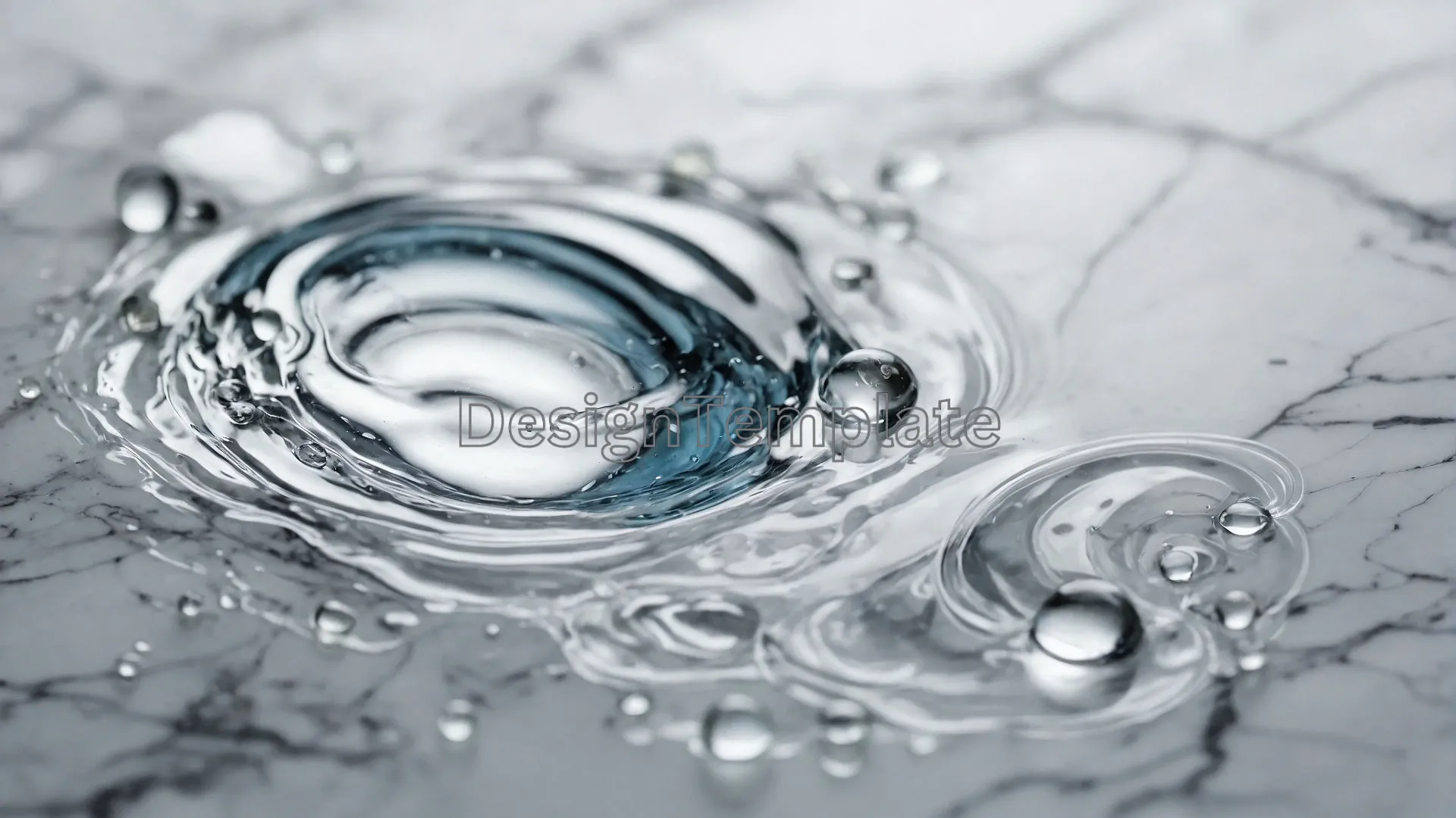 Droplets Dance on Marble HighDefinition PNG